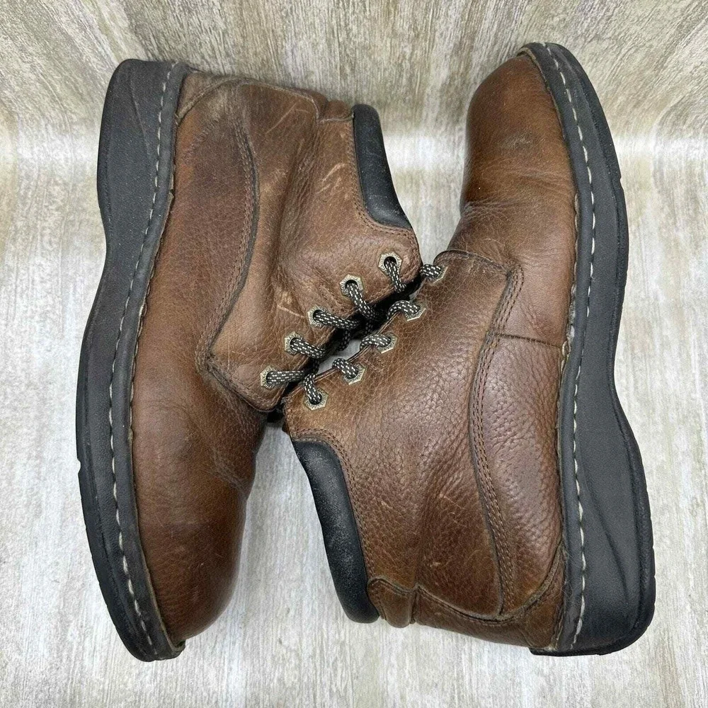 Vintage Carolina Brown Leather Boots Mountain Trail Hiking Vibram Womens 9W